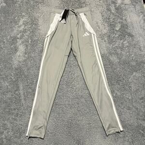 Adidas Tiro 24 Pants Mens XS Gray Soccer Football Side Stripe Track